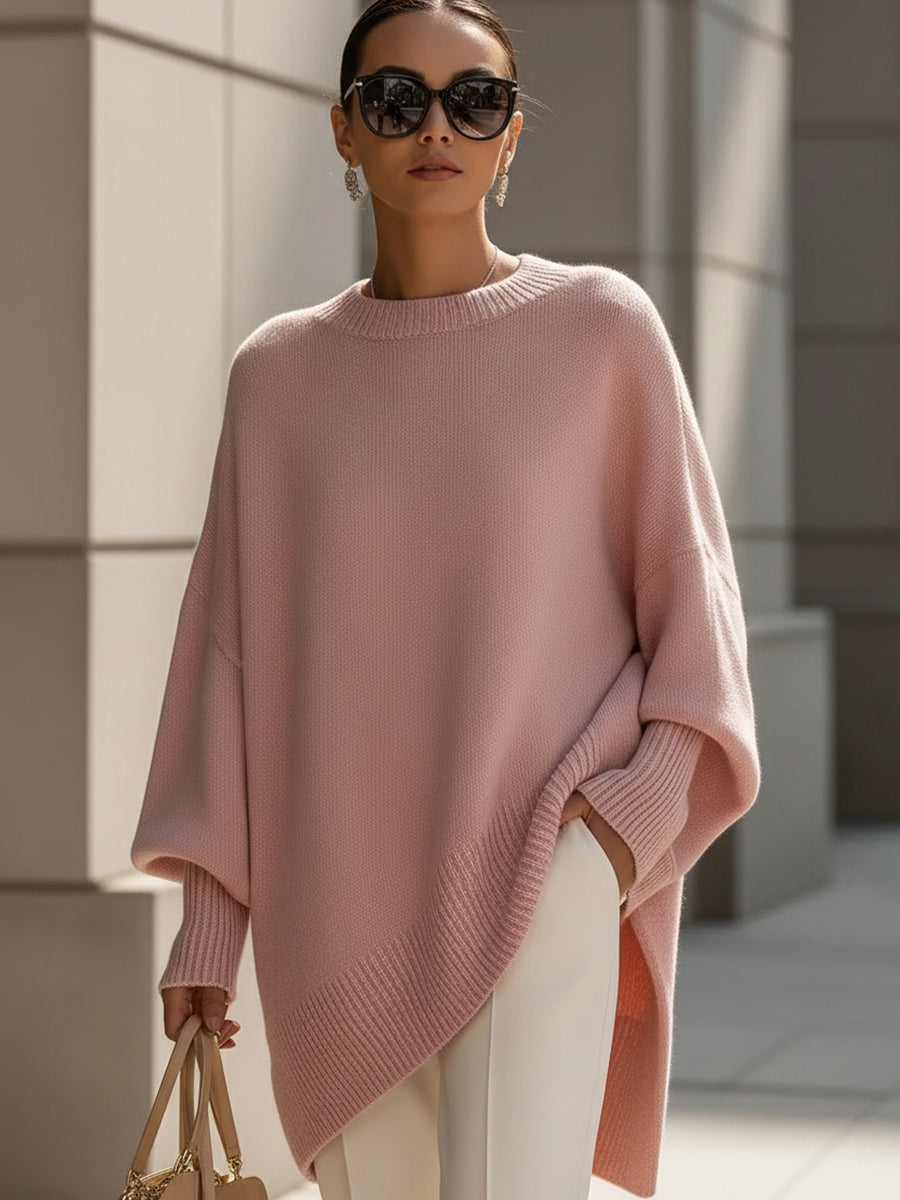 Oversized Knit Poncho Sweater
