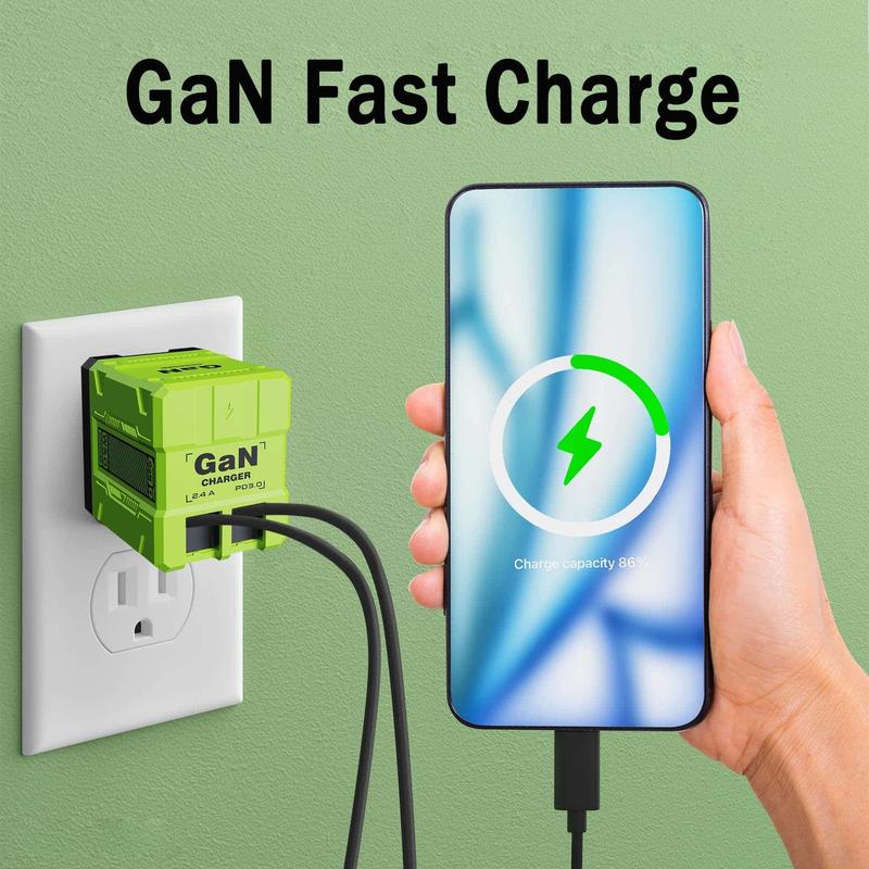 🔥 50% OFF Today Only!! 🔥4-in-1 Compatible 120W Fast Charger with Retractable Type-C & Lightning Cable