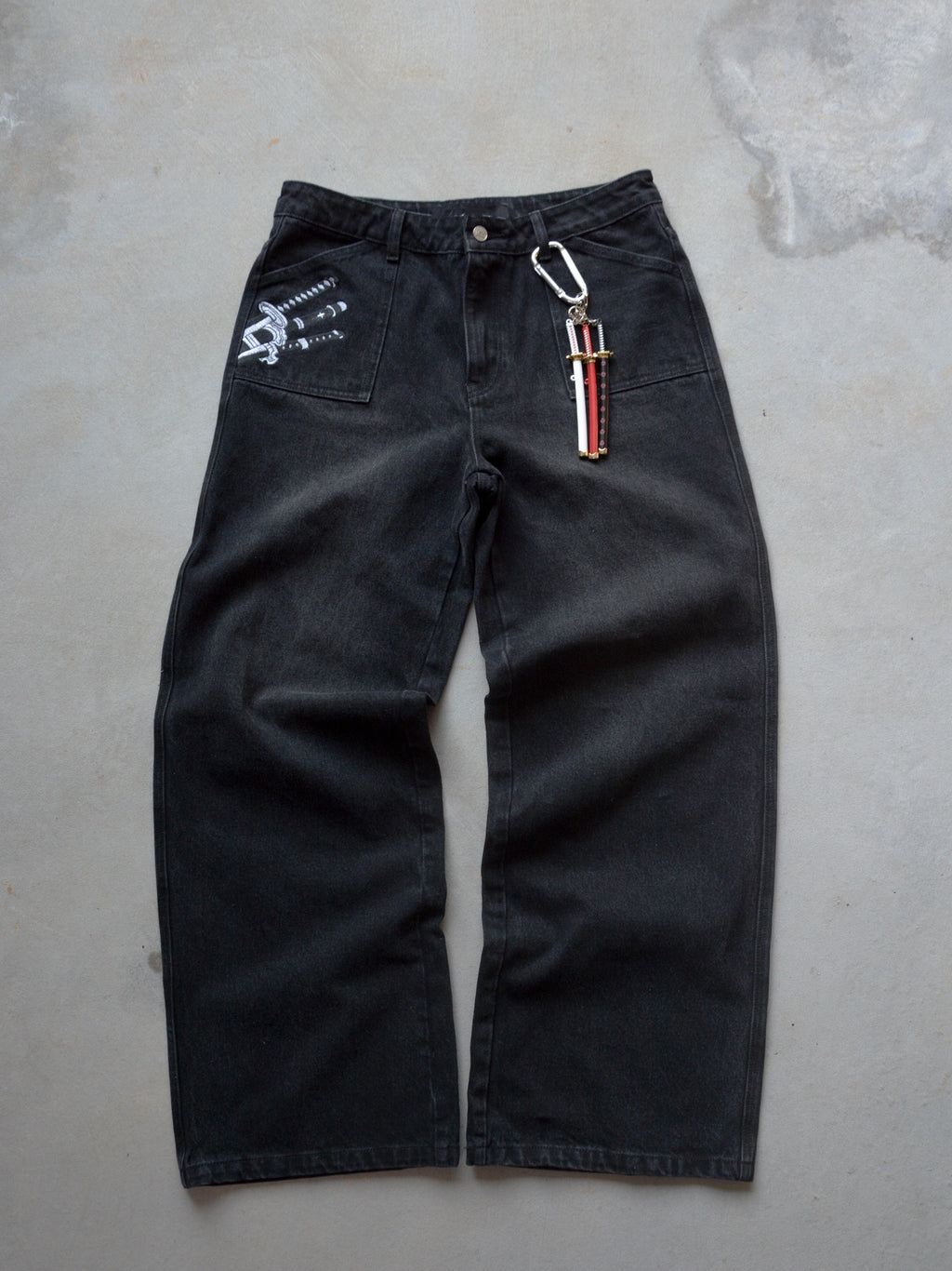 "NOTHING HAPPENED" JEANS + GIFT KEY-HANGER