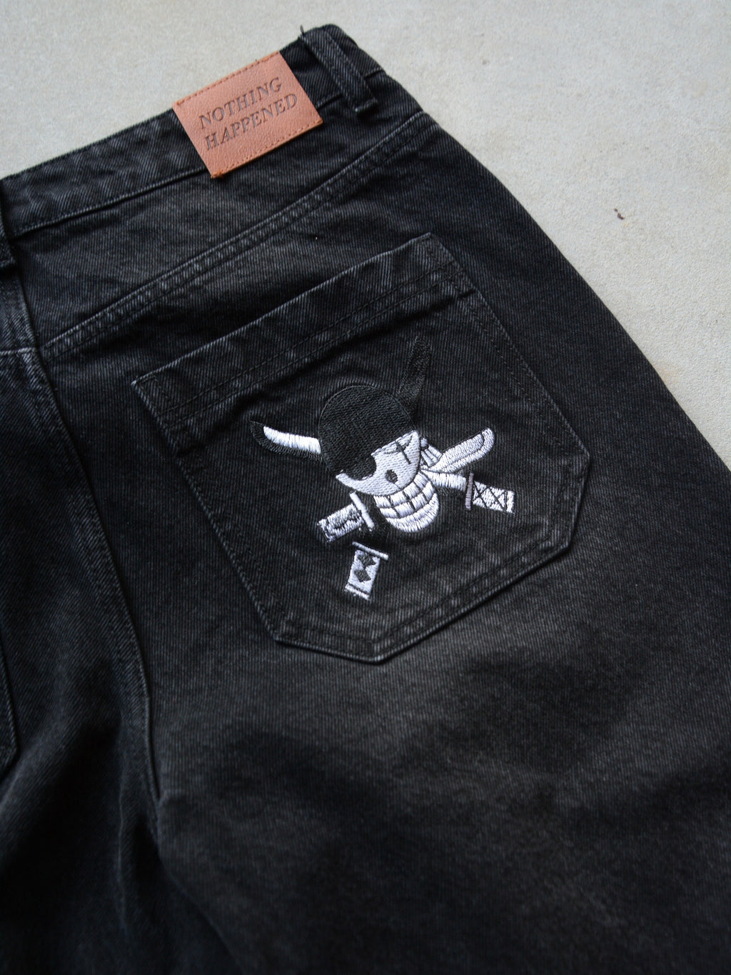 "NOTHING HAPPENED" JEANS + GIFT KEY-HANGER