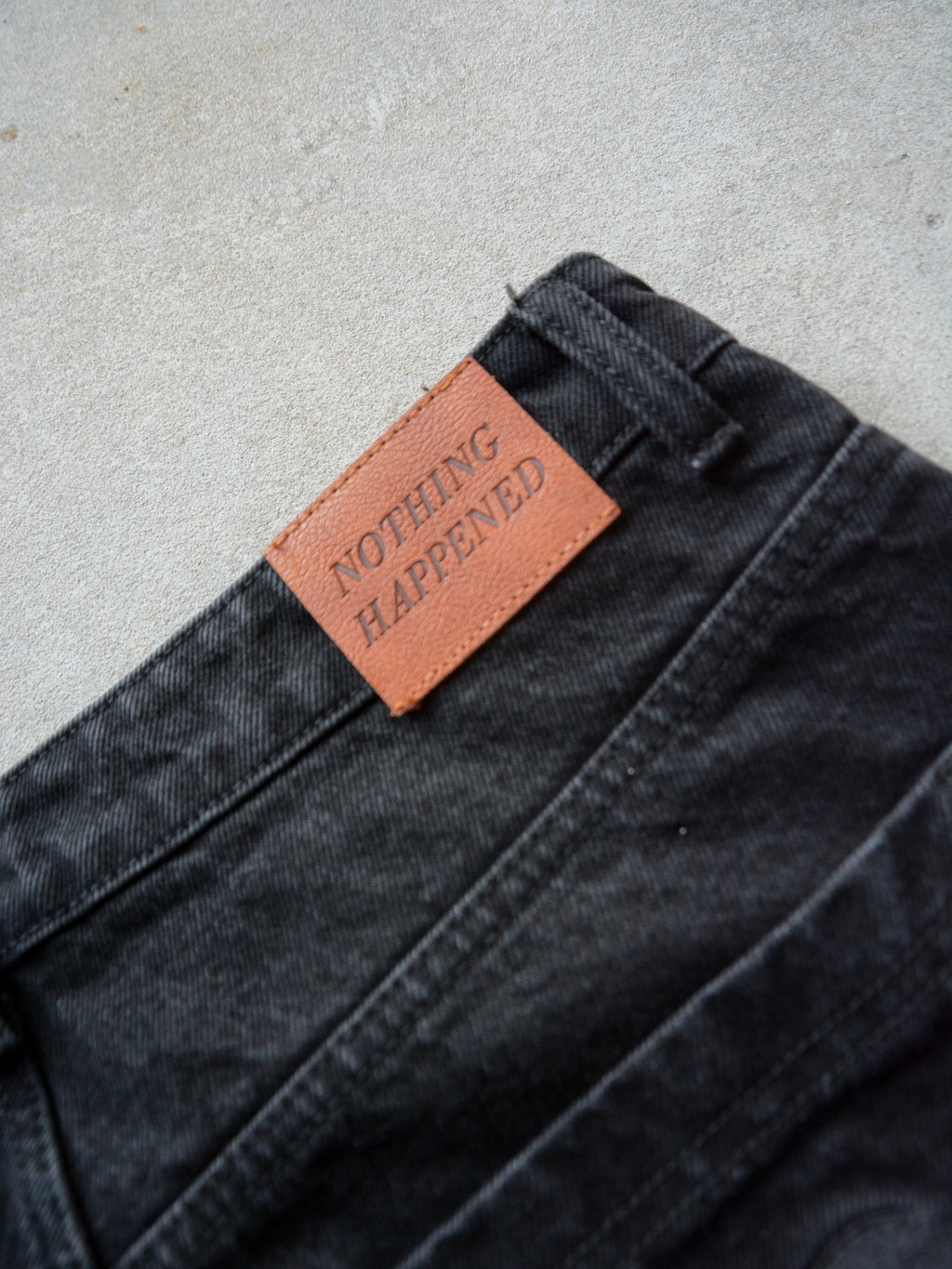 "NOTHING HAPPENED" JEANS + GIFT KEY-HANGER