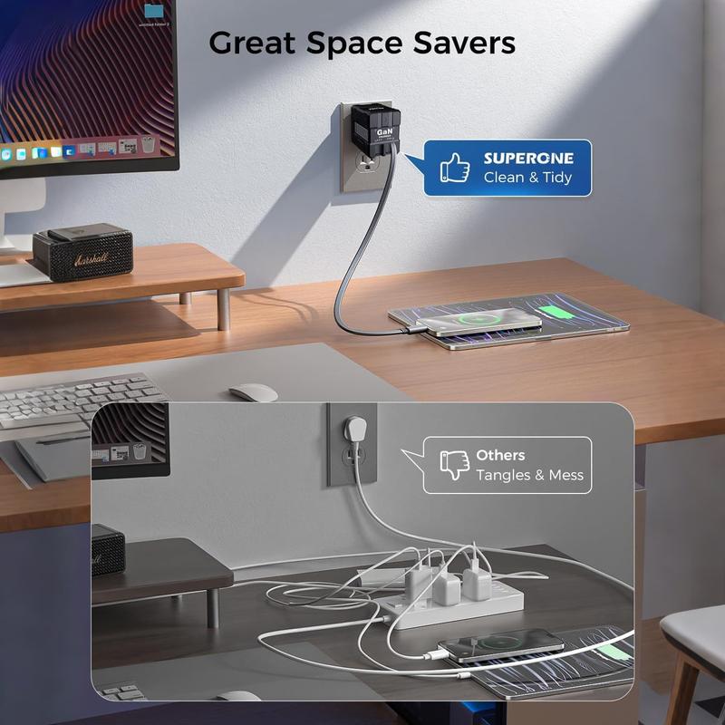 🔥 50% OFF Today Only!! 🔥4-in-1 Compatible 120W Fast Charger with Retractable Type-C & Lightning Cable